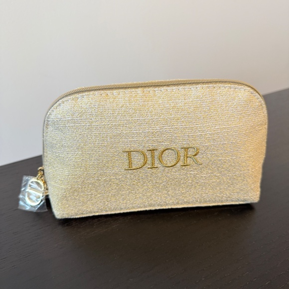 [BRAND NEW] Christian Dior Beauty GWP Gold Metallic Make-up Pouch with Logo 24 - Picture 4 of 7